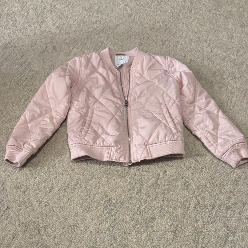 Old Navy Light Pink Kids Puffer Jacket Size M